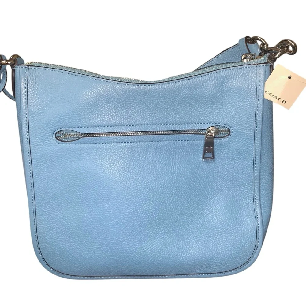 NWT Coach Chaise Leather Crossbody‎ perfect spring blue